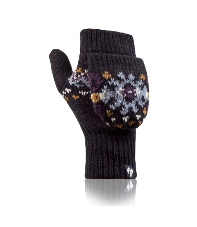 Heat Holders Ladies Jacquard Converter Mittens Heather Outdoor