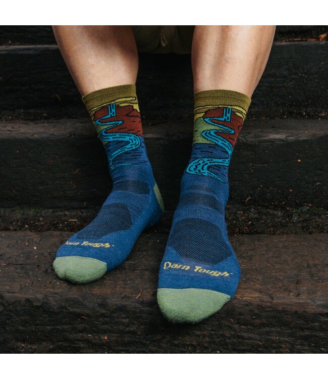 Darn Tough Men's Chasing Waterfalls Micro Crew Lightweight Hiking Sock