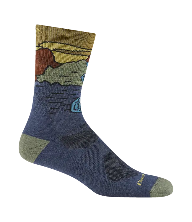 Darn Tough Men's Chasing Waterfalls Micro Crew Lightweight Hiking Sock