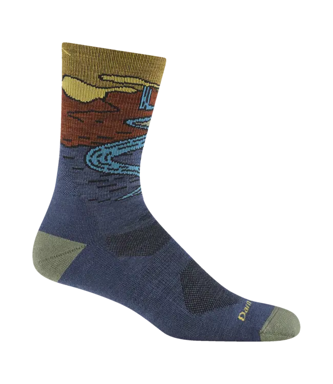 Darn Tough Men's Chasing Waterfalls Micro Crew Lightweight Hiking Sock