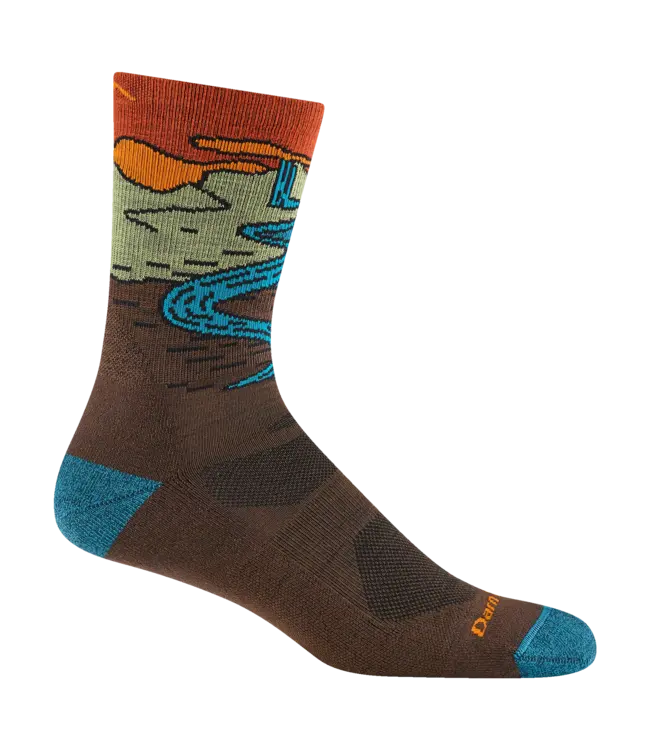Darn Tough Men's Chasing Waterfalls Micro Crew Lightweight Hiking Sock