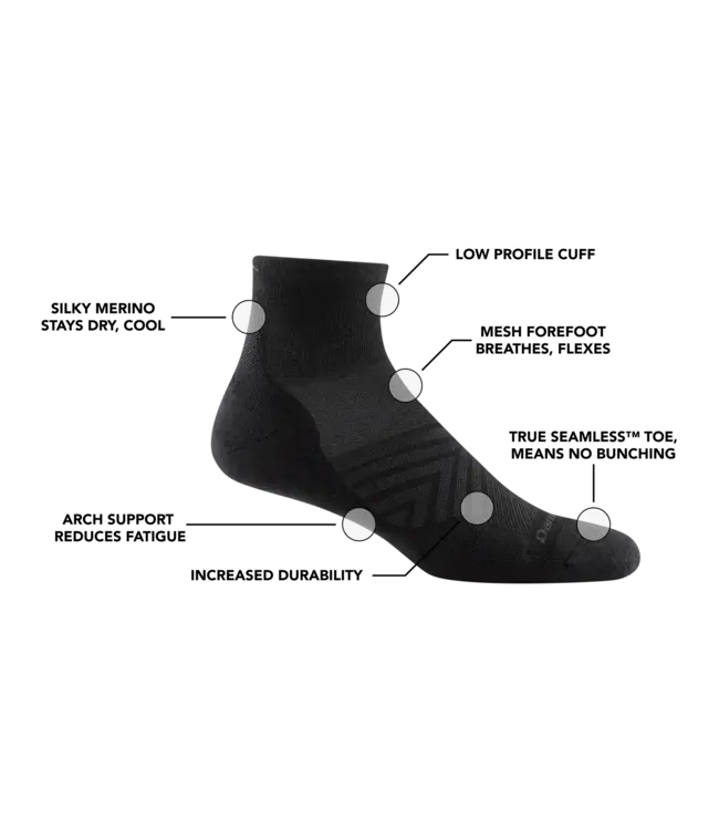 Darn Tough Men's Run Quarter Ultra-Lightweight Running Sock