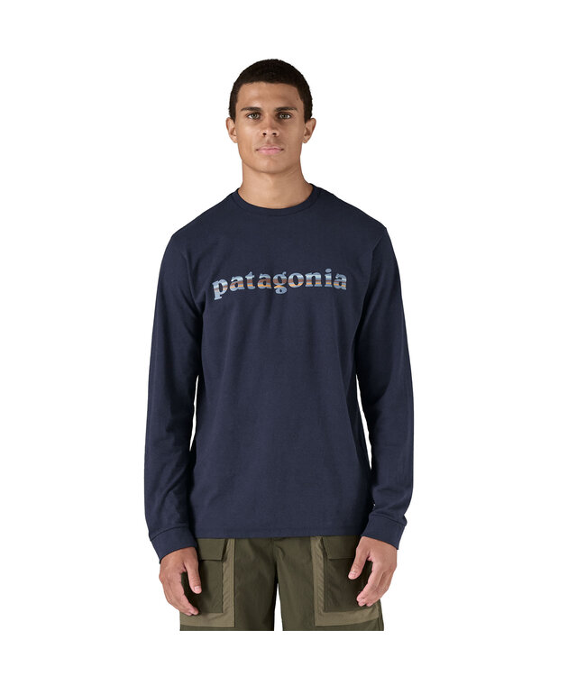 Patagonia Men's Long-Sleeved '73 Text Logo Responsibili-Tee