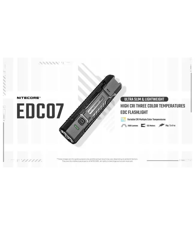 Nitecore EDC07 1500 Lumens