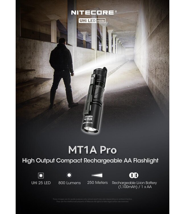 Nitecore MT1A PRO - 800 lumens