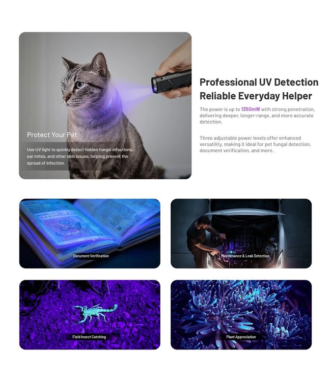 Nitecore EDC17 1500 Lumens (UV+Green Laser)