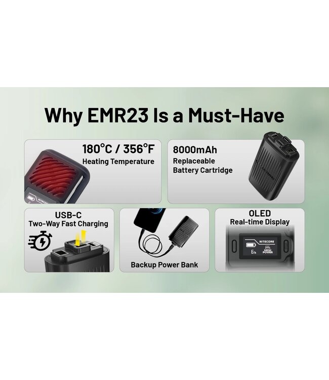 Nitecore EMR23 2-in-1 Electronic Mosquito Repellent