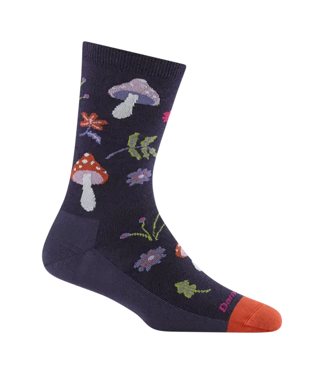 Darn Tough Women's Shroom Bloom Crew Lightweight Lifestyle Socks