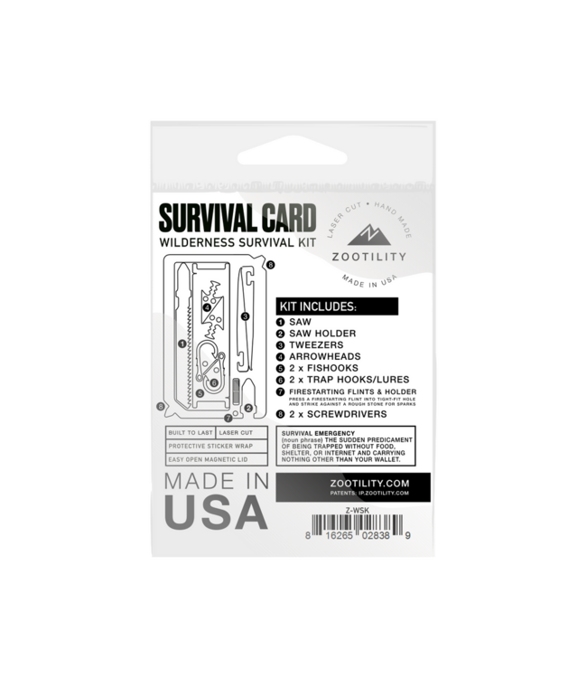 Zootility Wilderness Survival Kit
