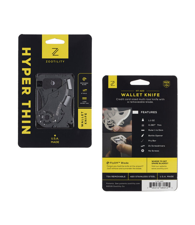 Zootility Hyper Thin Knife - HT-420