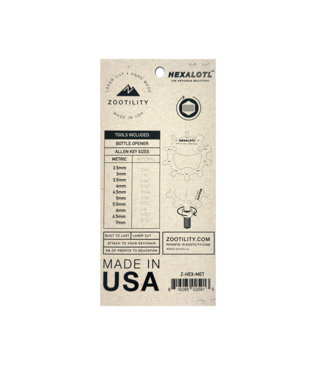 Zootility Hexalotl™ 11-in-1 Hex-Key Set