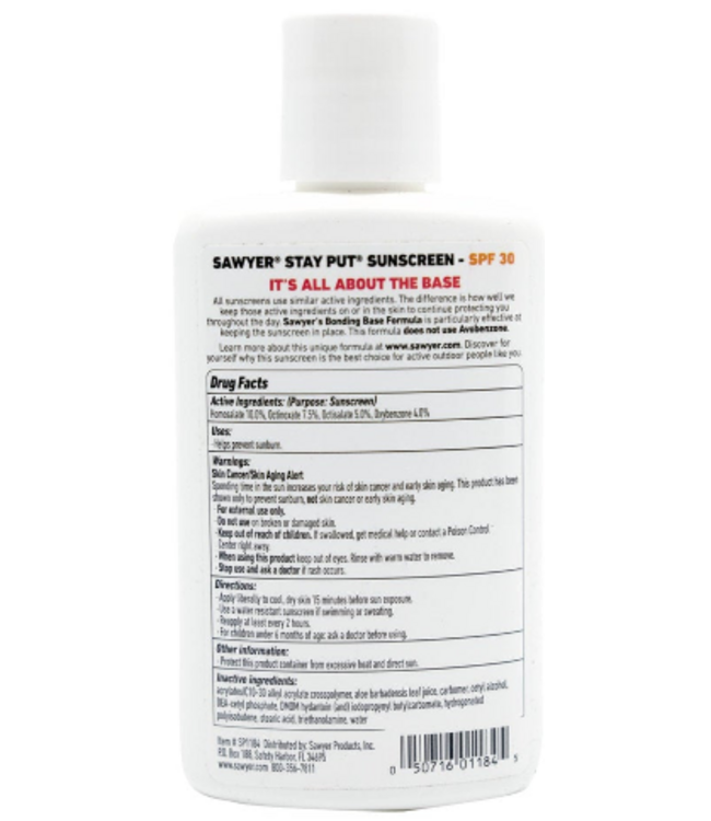 Sawyer SP1184 -Stay Put Bonding Base SPF 30 Sunscreen