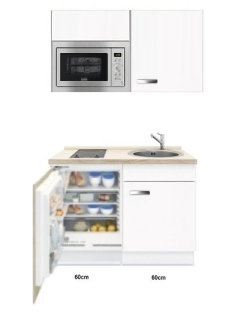 Lagos wit Hoogglans 120cm met KIT01