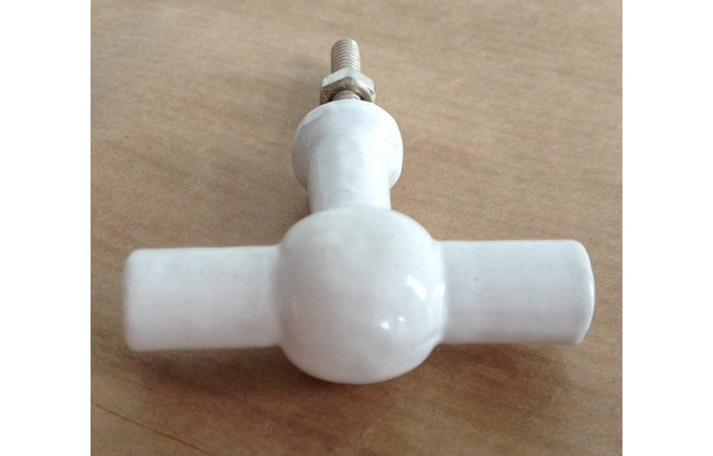 Knop Cross wit