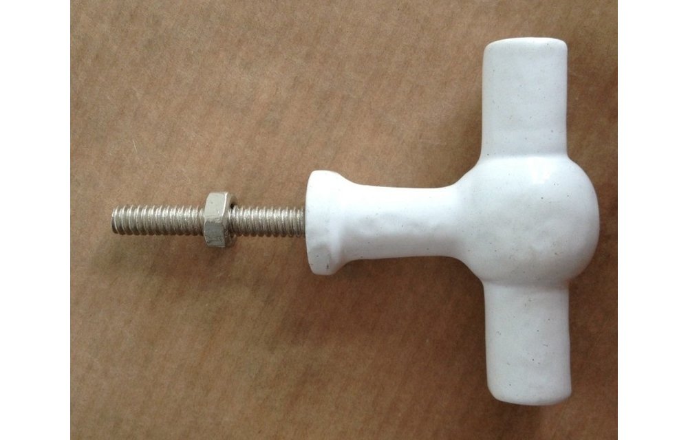 Knop Cross wit