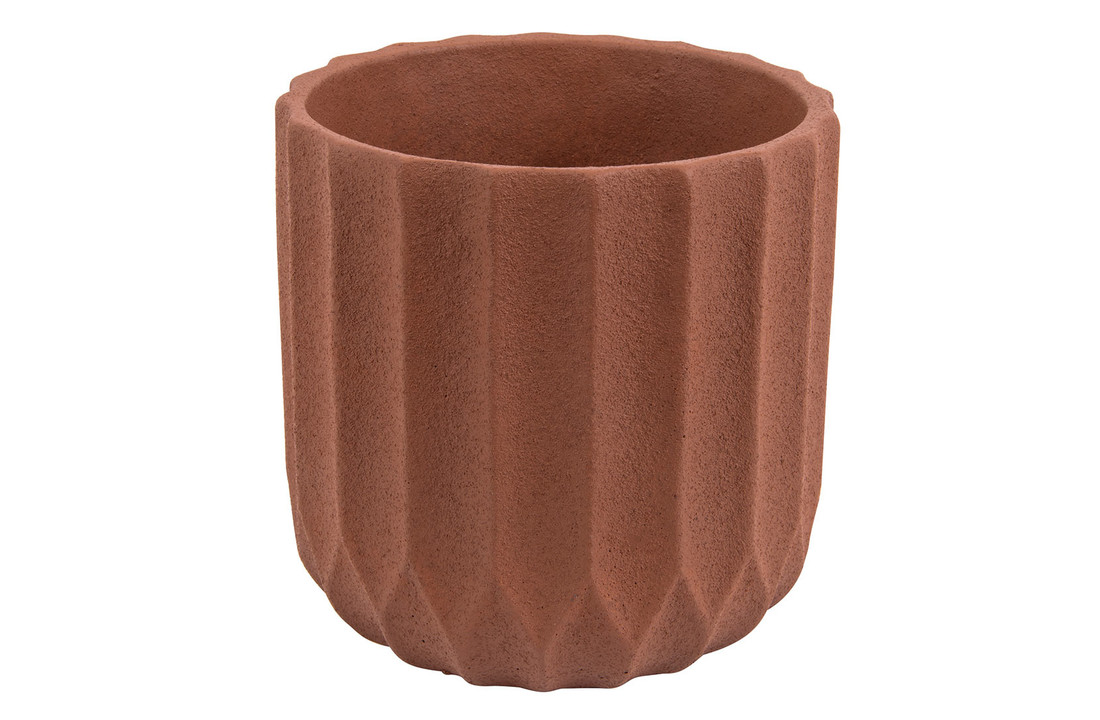 Bloempot Stripes bruin M