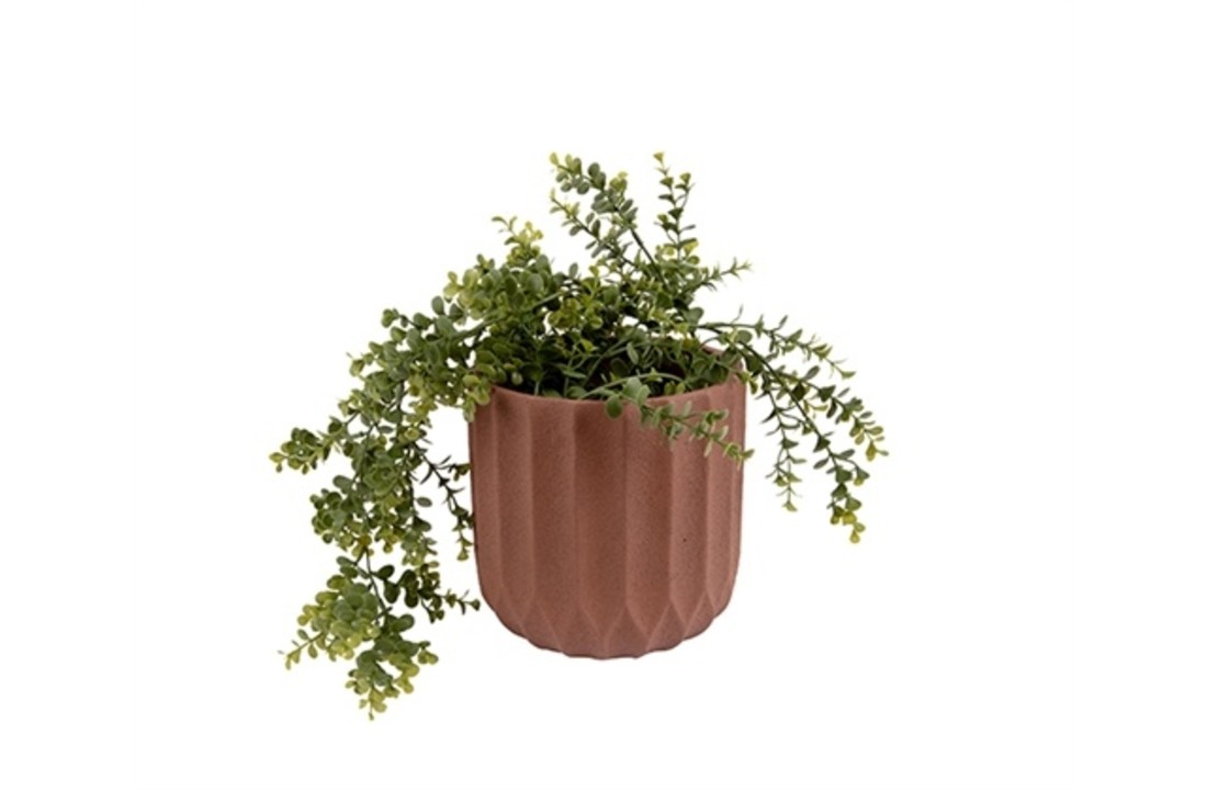 Bloempot Stripes bruin M
