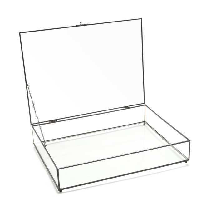 Glazen vitrine zwart 42x33x9cm