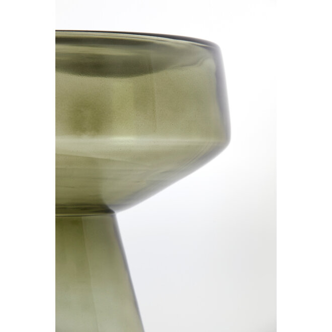 Bijzettafel Dakwa Ø37x44 cm grijsgroen glas