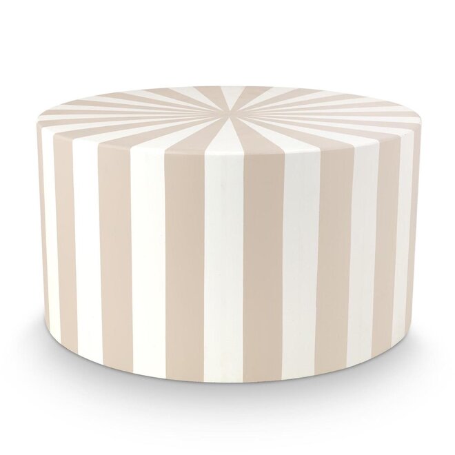 Bijzettafel Stripe metaal beige 43cm