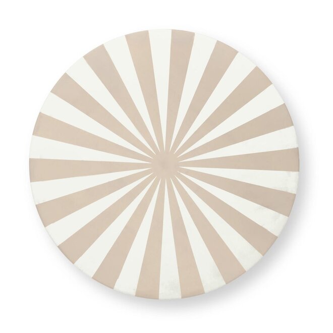 Bijzettafel Stripe metaal beige 43cm