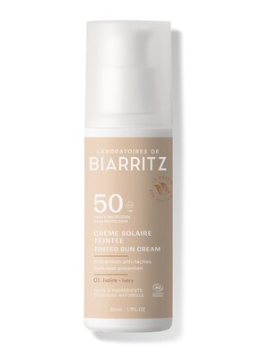 Laboratoires de Biarritz Crème solaire visage teintée ivoire SPF50 Laboratoires de Biarritz Crème solaire visage teintée ivoire SPF50