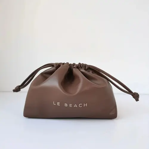 Le Beach Deluxe Travel Pouch - Chocolate Brown