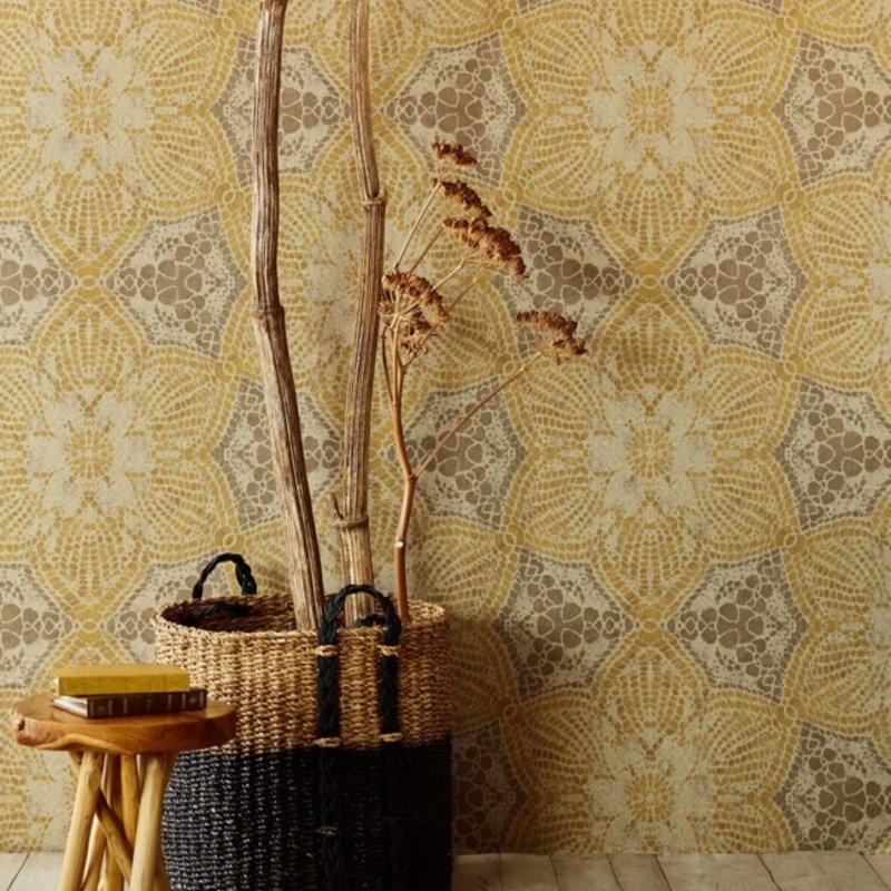 Eijffinger Eijffinger Siroc Wallpower 376095 Boho Flower Ochre