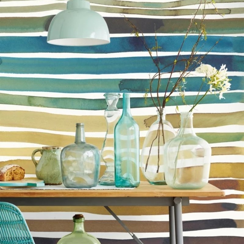 Eijffinger Eijffinger Stripes+ Wallpower 377215 Aquastripe Ochre