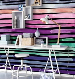 Eijffinger Eijffinger Stripes+ Wallpower 377216 Aquastripe Dark