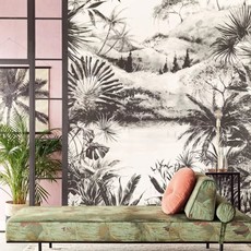 Eijffinger Eijffinger Vivid Wallpower 384604 Tropical Charcoal Large