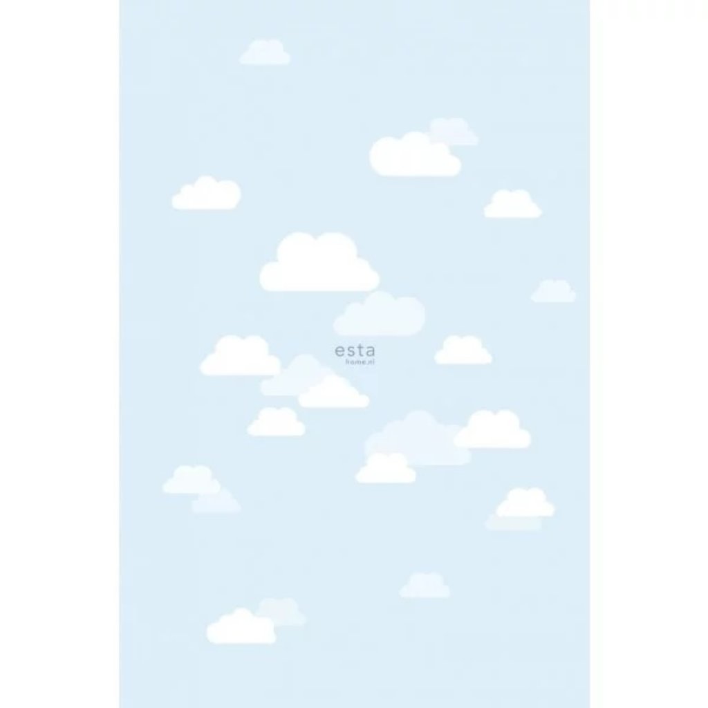 Esta for kids Esta Home Little Bandits PhotowallXL Wolkjes Licht Blauw 158842