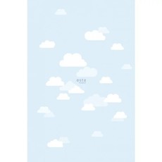 Esta for kids Esta Home Little Bandits PhotowallXL Wolkjes Licht Blauw 158842