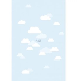 Esta for kids Esta Home Little Bandits PhotowallXL Wolkjes Licht Blauw 158842