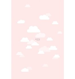 Esta for kids Esta Home Little Bandits PhotowallXL Wolkjes Licht Roze 158843