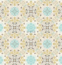 Esta Home Esta Home Cabana Wallpaper XXL Folkloristisch borduurwerk 158605