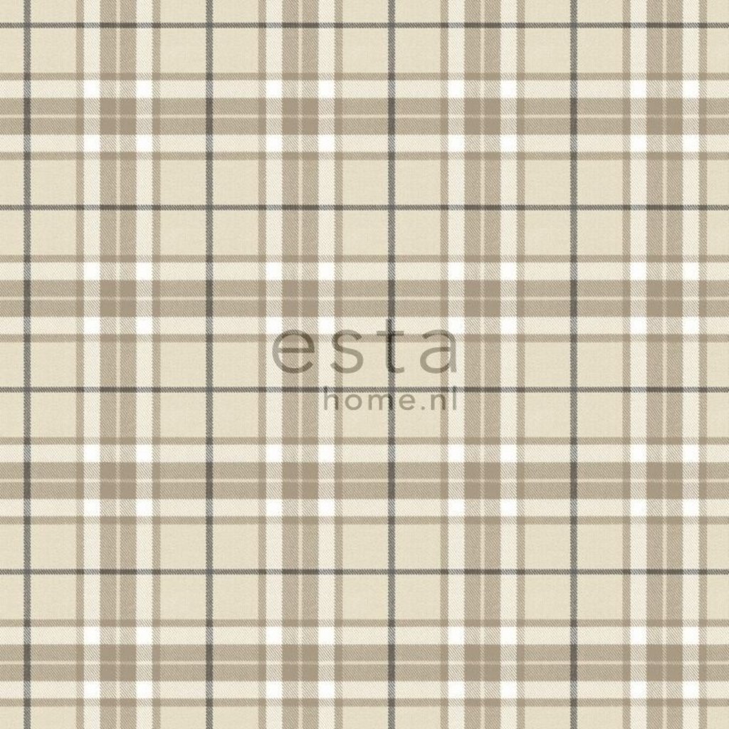 Esta Home Esta Home Denim & Co. checks beige and brown 137723