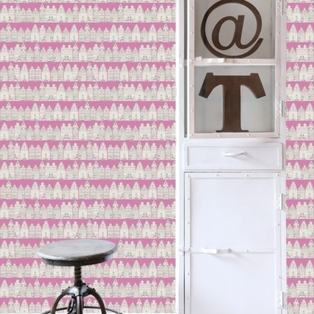 Esta Home Denim & Co. Amsterdam houses pink 137714