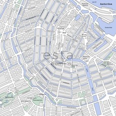 Esta Home Esta Home Denim & Co. PhotowallXL street map Amsterdam 157712