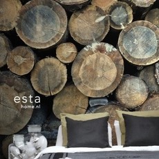 Esta Home Esta Home Greenhouse Wallpaper XXL wood logs 158206