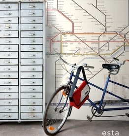 Esta Home Esta Home Vintage Rules! PhotowallXL Metrokaart Londen multi 158209