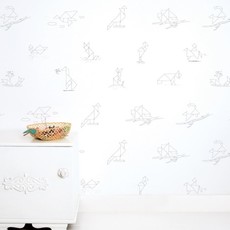 Kek Amsterdam KEK Amsterdam Kids behang Tangram Animal Sketches WP-424