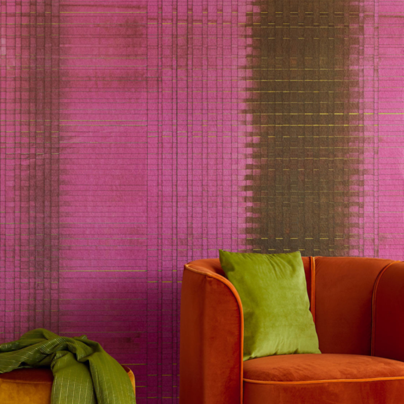 Eijffinger Eijffinger Sundari Wallpower 375202 Paper Weave fuchsia