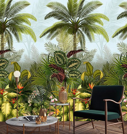 Dutch Wallcoverings Dutch Wallcoverings Jungle Fever Wall Panel Branca JF6001