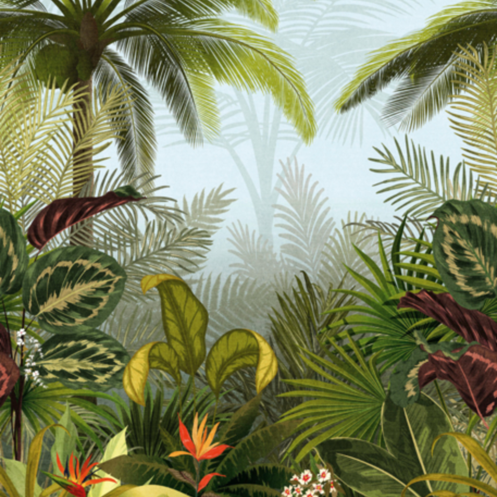 Dutch Wallcoverings Dutch Wallcoverings Jungle Fever Wall Panel Branca JF6001