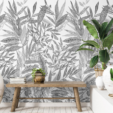 Dutch Wallcoverings Dutch Wallcoverings Jungle Fever Wall Panel Branca JF6101