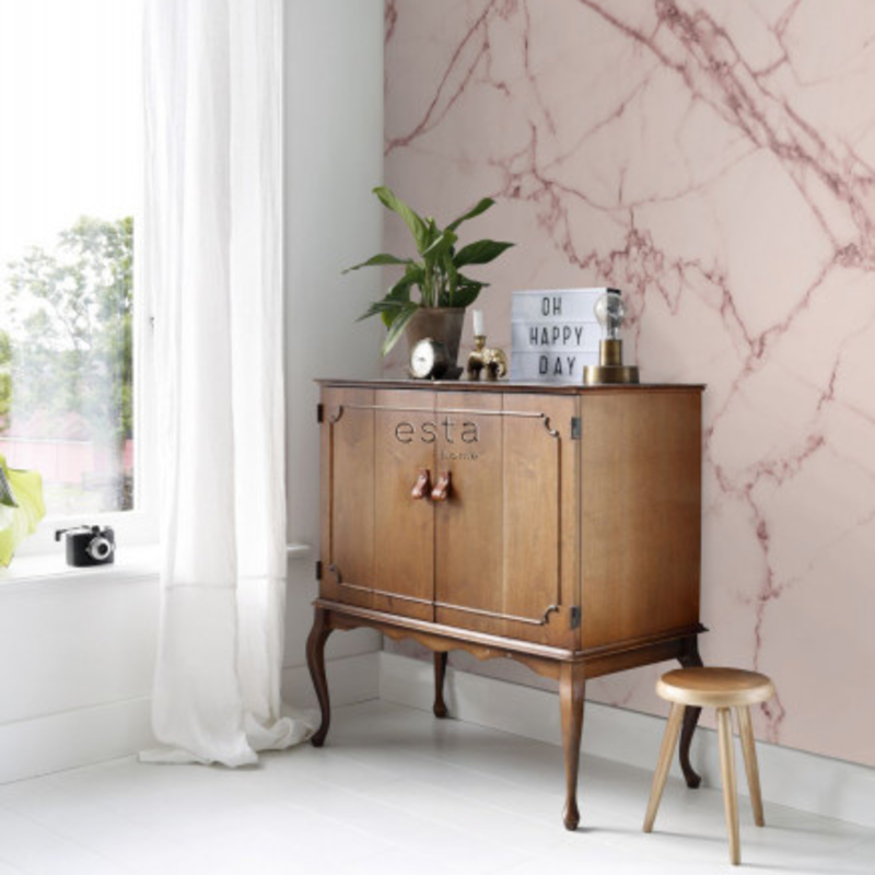 Esta Home Esta Home Paradise PhotowallXL Pink Marble 158949