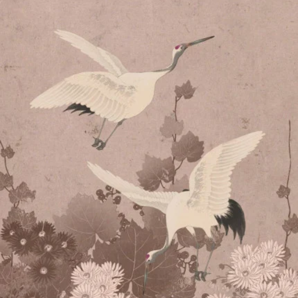 Esta Home Esta Home Paradise PhotowallXL Japanese Cranes 158946