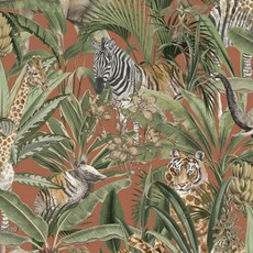 Dutch Wallcoverings Dutch First Class Amazonia behang Serengeti Orange 91311