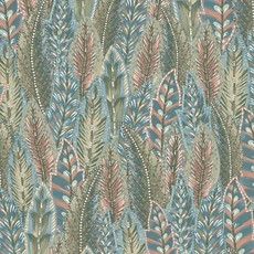 Dutch Wallcoverings Dutch First Class Amazonia behang Amherts Coral Blue 91302